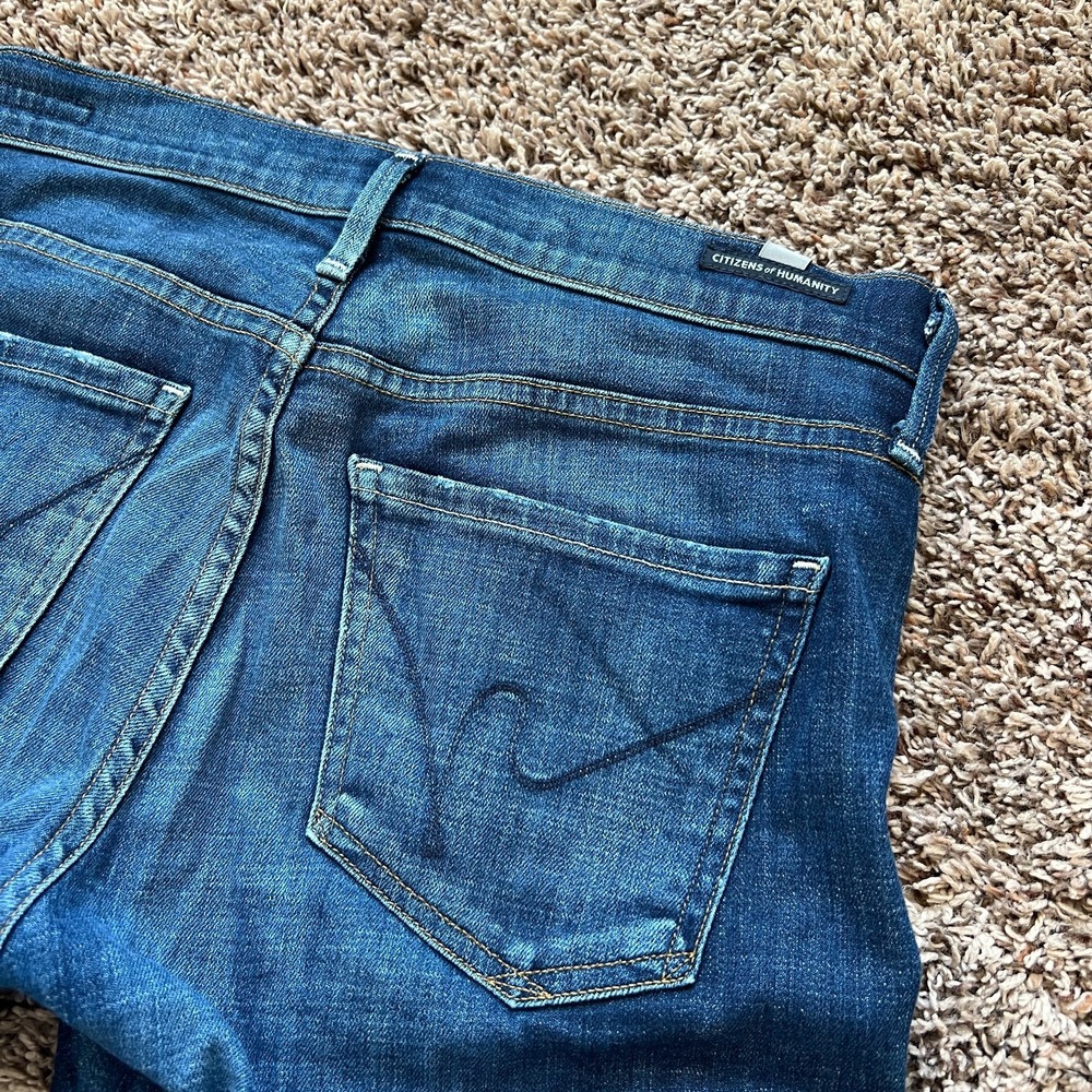 Citizens of Humanity Jeans Women's 30 Ava Low Rise Straight Leg Blue Denim
